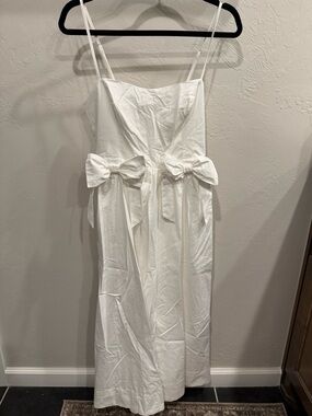 ASTR The Label Poplin Bow Detail Midi Dress